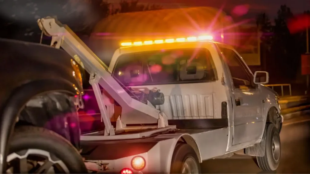 White Tow truck